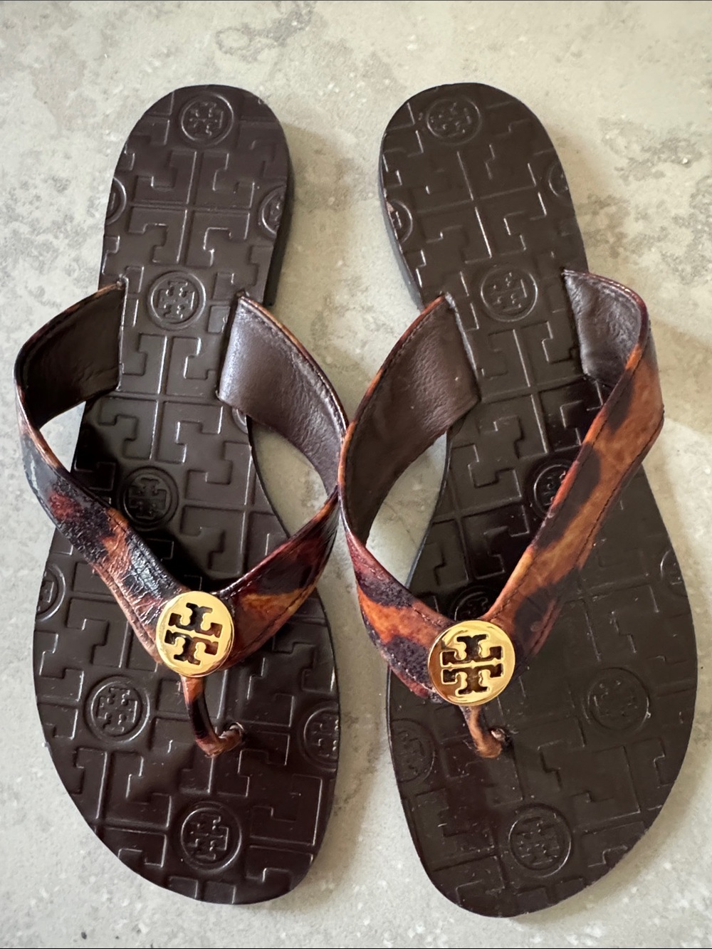 Tory Burch Thora Thong Sandal Leopard Print Size 7 - Picture 3 of 4